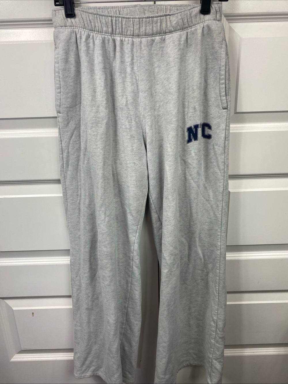 Hollister Ultra High-Rise Wide Leg Fleece Sweatpants Fleece Gray NYC Pockets SM